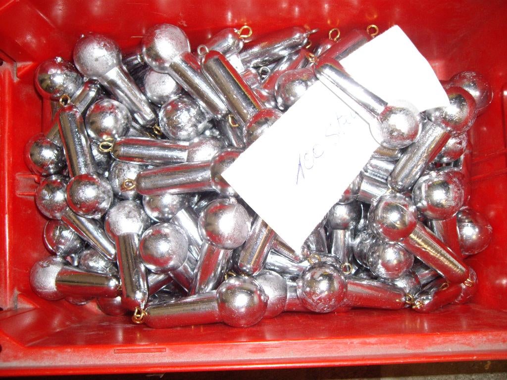 250 stuks wraklood van telkens 255 gram/stuk, voor 350€ !!!, Watersport en Boten, Ophalen, Nieuw, Dobber of Lood
