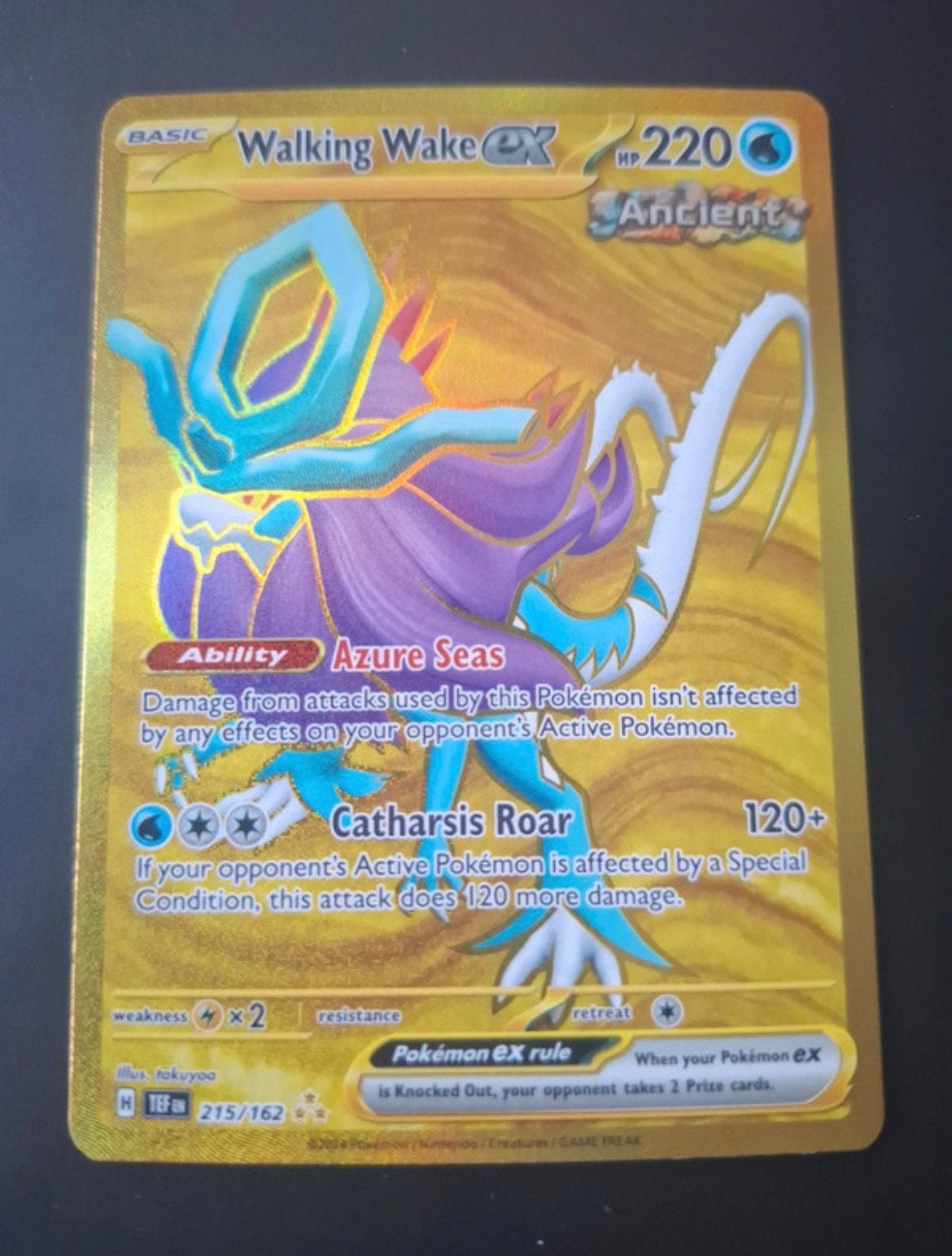 Carte Pokémon Walking Wake ex TEF 215 Anglais, Enlèvement ou Envoi, Comme neuf
