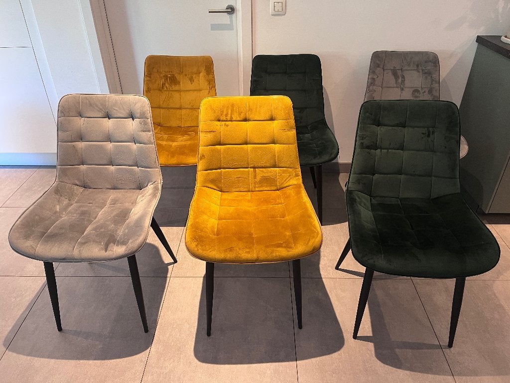 Keukenstoelen eetkamerstoelen - 6 stuks, Huis en Inrichting, Stoelen, Gebruikt, Vijf, Zes of meer stoelen, Stof, Overige kleuren