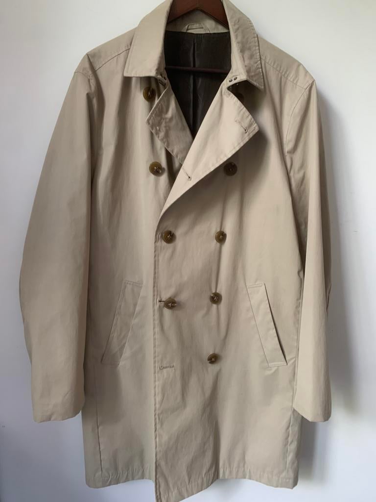 Stradivarius Waterdichte trenchcoat voor heren beige XL, Kleding | Heren, Jassen | Winter, Gedragen, Beige, Ophalen of Verzenden