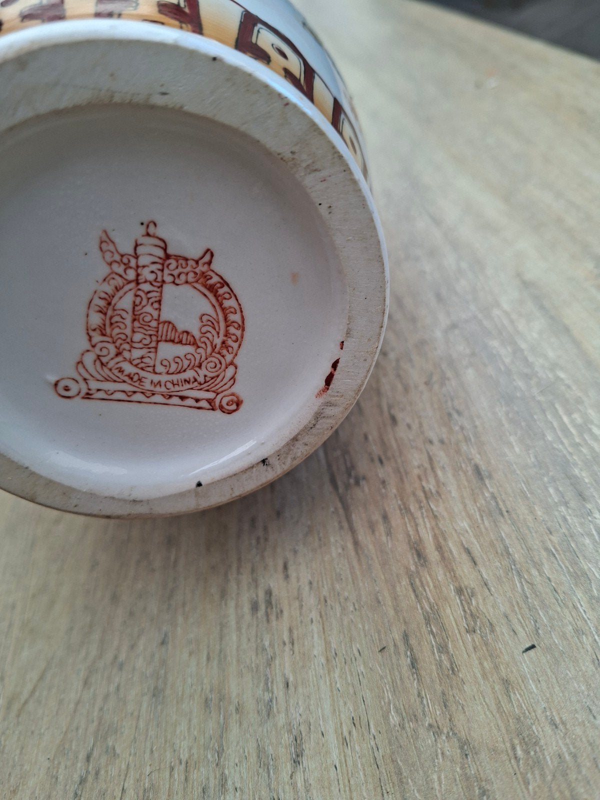 Chinees vaas, Ophalen