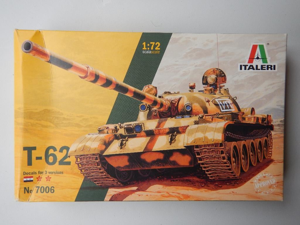 Italeri T-62, Hobby en Vrije tijd, Modelbouw | Auto's en Voertuigen, Italeri, Nieuw, Ophalen of Verzenden, Tank