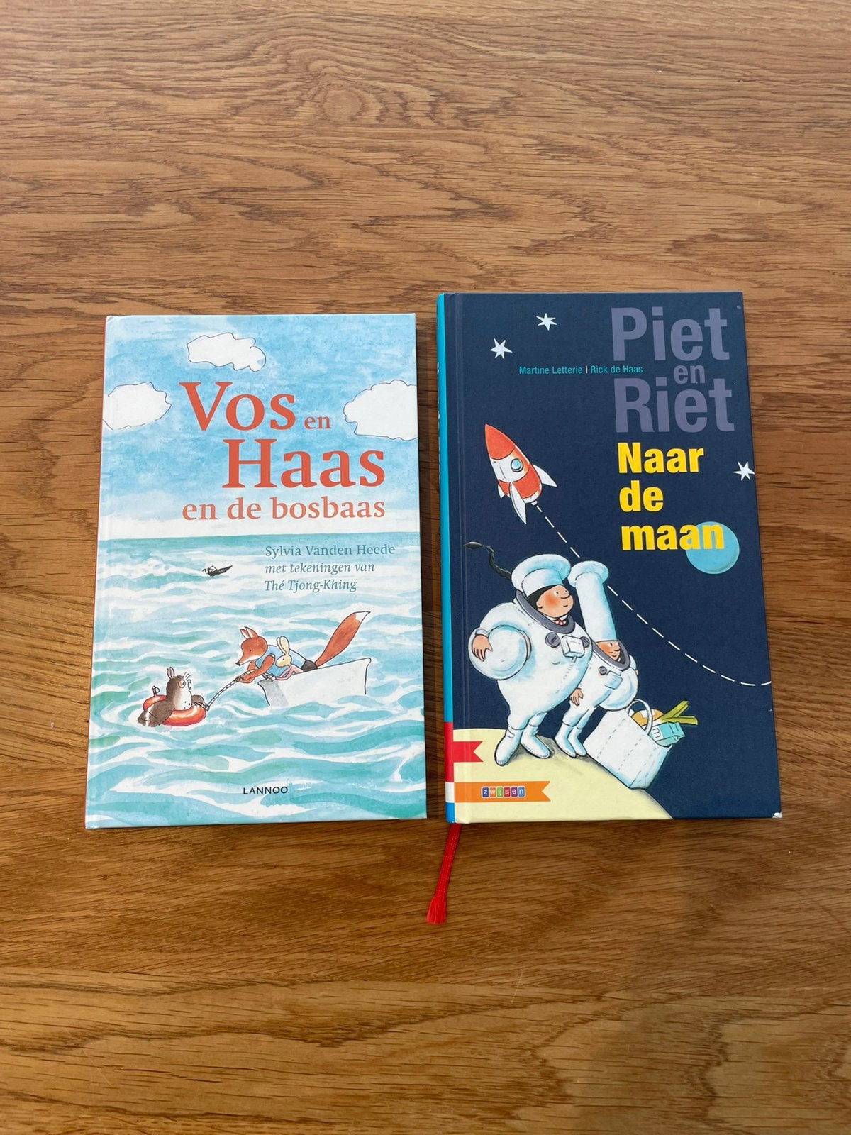 Martine Letterie, Naar de maan: Piet en Riet + Vos en Haas, Ophalen, Martine Letterie