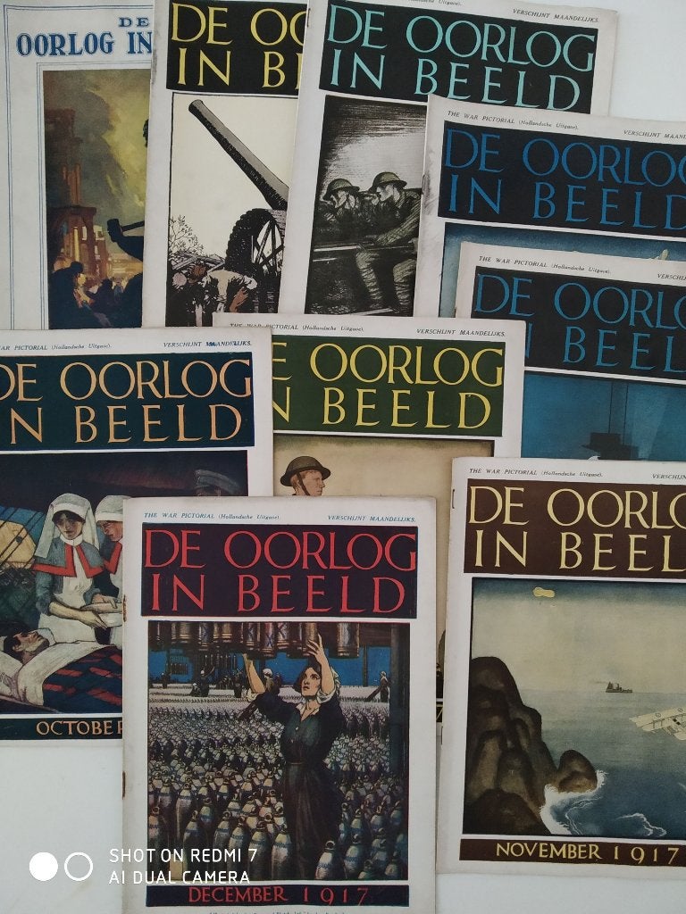 DE OORLOG IN BEELD lot de 9 1917, Enlèvement ou Envoi, Avant 1940, Général, Utilisé