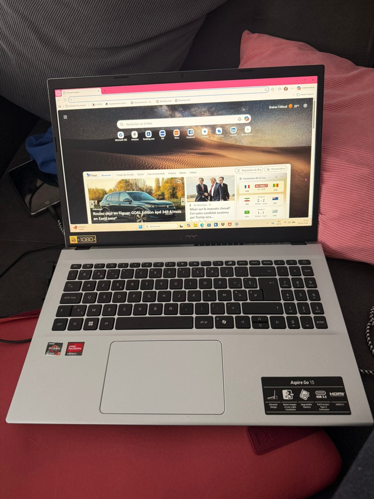 Acer Aspire Go 15, Enlèvement, Comme neuf, 15 pouces, Azerty