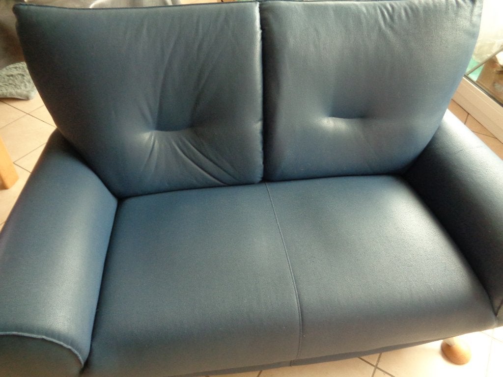 Fauteuil bleu 2 places., Ophalen, Gebruikt, Kunststof, Fauteuil bleu 2 places.