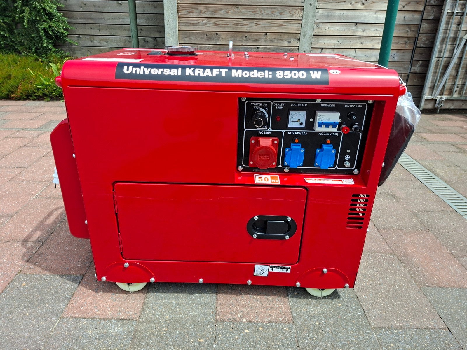 Dieselstroom generator 8500W met starter., Doe-het-zelf en Bouw, Ophalen
