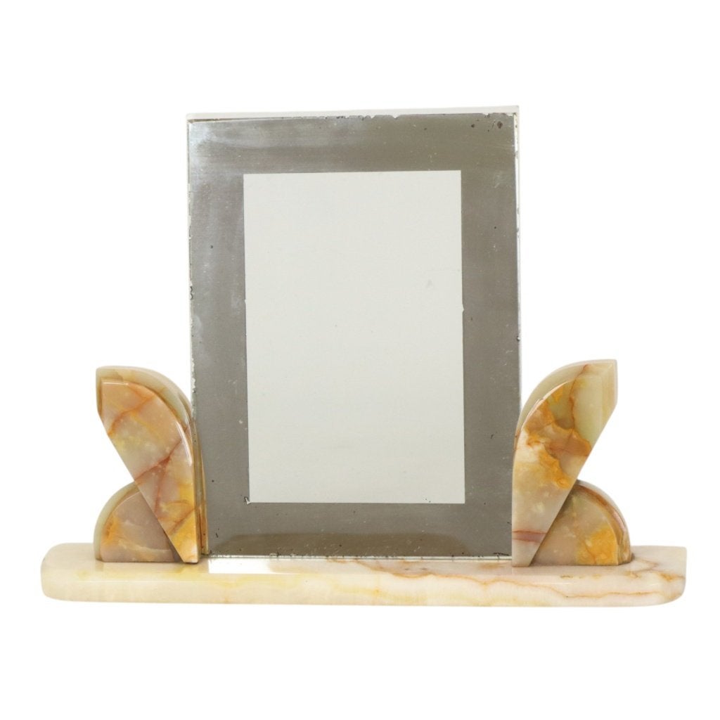 Grote Art Deco Fotolijst Schilderij Onyx Marmer, Enlèvement ou Envoi, Multicolore, Matériau naturel, Nvt