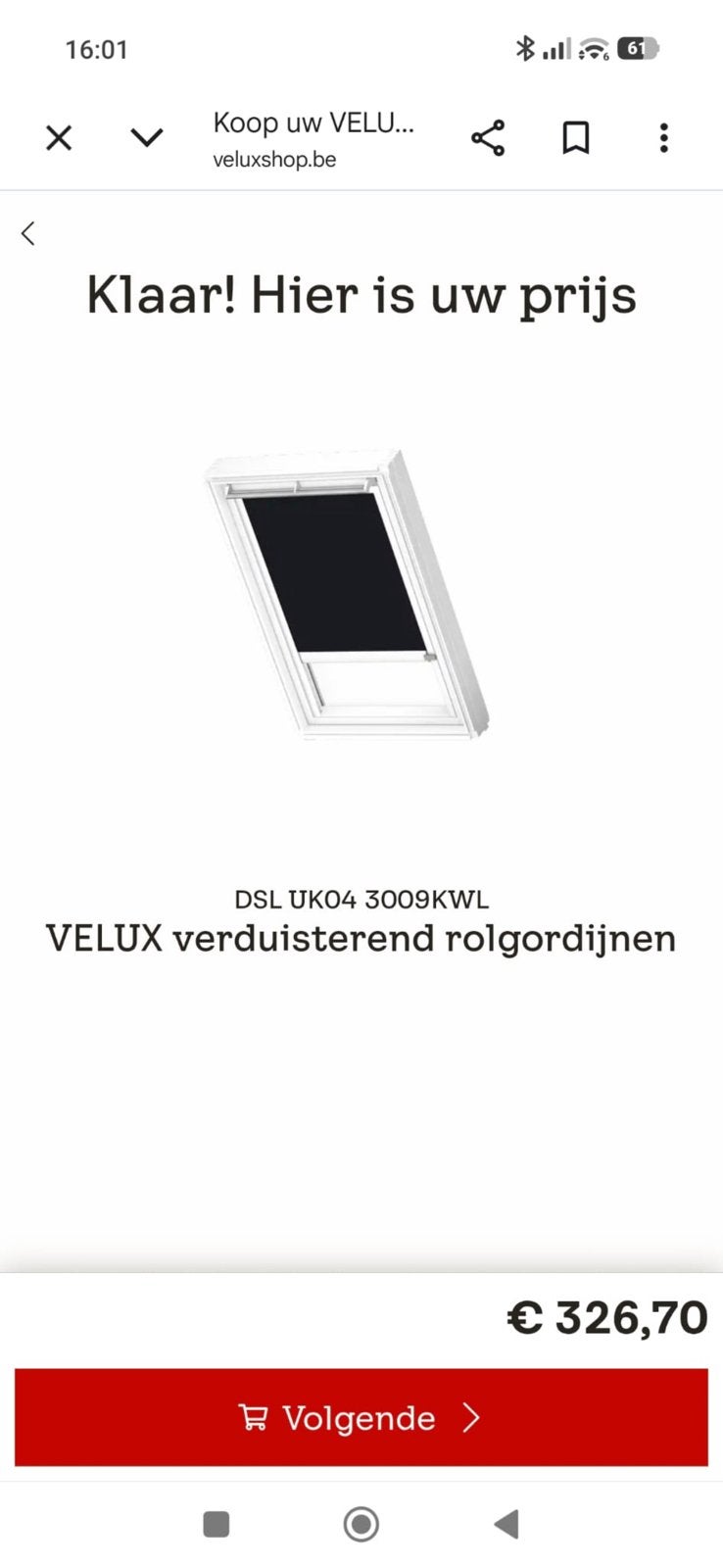 VELUX verduisterend rolgordijnen 2 stuks, Huis en Inrichting, Ophalen of Verzenden, Nieuw