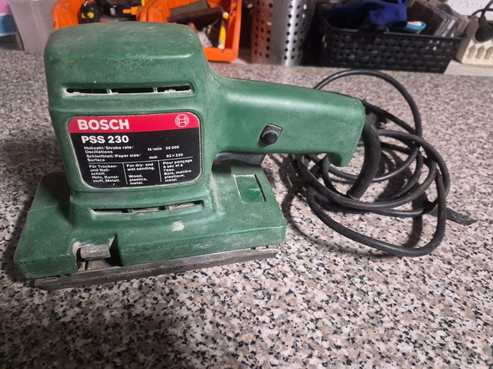 schuurmachine bosch krachtig, Ophalen of Verzenden, Gebruikt, Vlakschuurmachine