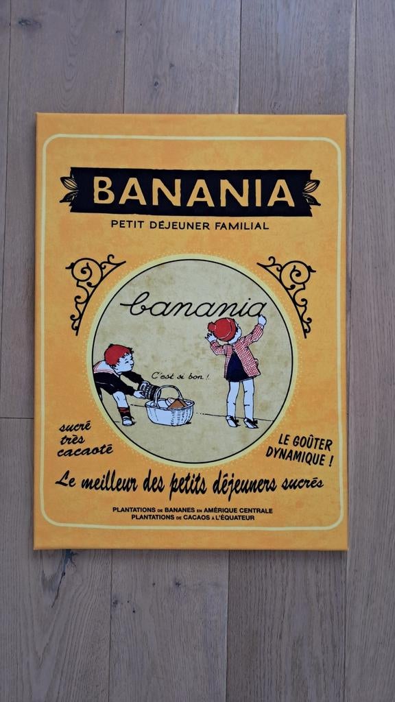 Publicité vintage Banania, Enlèvement, Comme neuf, Panneau publicitaire