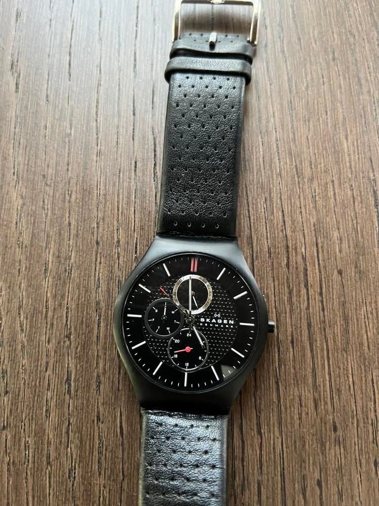 Skagen Men's Ultra Slim Titanium (model 806XLTBLB)., Ophalen, Zo goed als nieuw