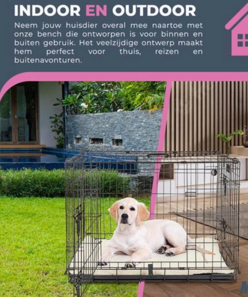 Kooi vouwbaar honden bench, Dieren en Toebehoren, Honden-accessoires, Ophalen