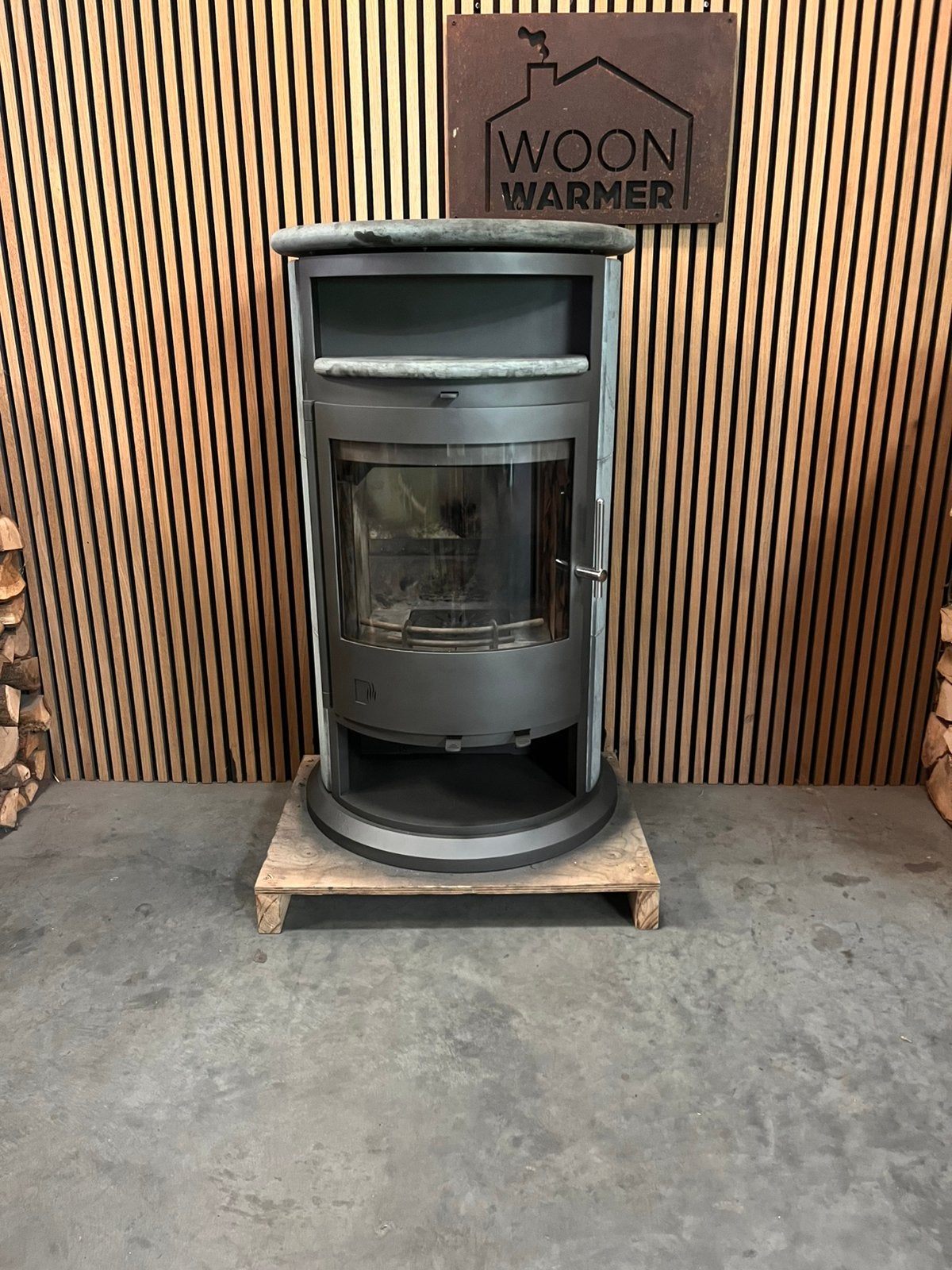 26083 Poêle lourd en stéatite Drooff Varese 7kw, Maison & Meubles, Poêles, Enlèvement, Utilisé, Bois, Autoportant