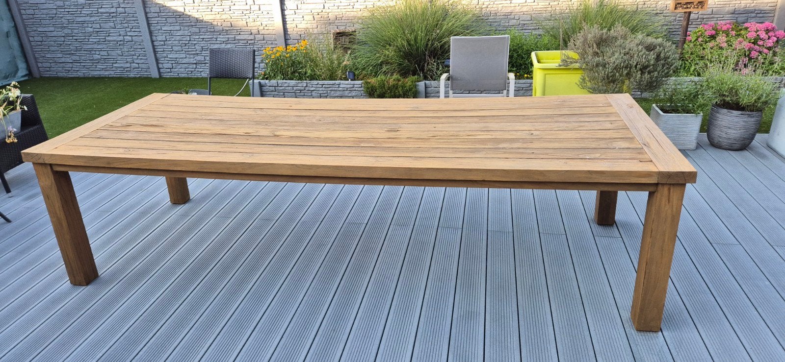 Mooie teak tafel 300xm112cm, Ophalen