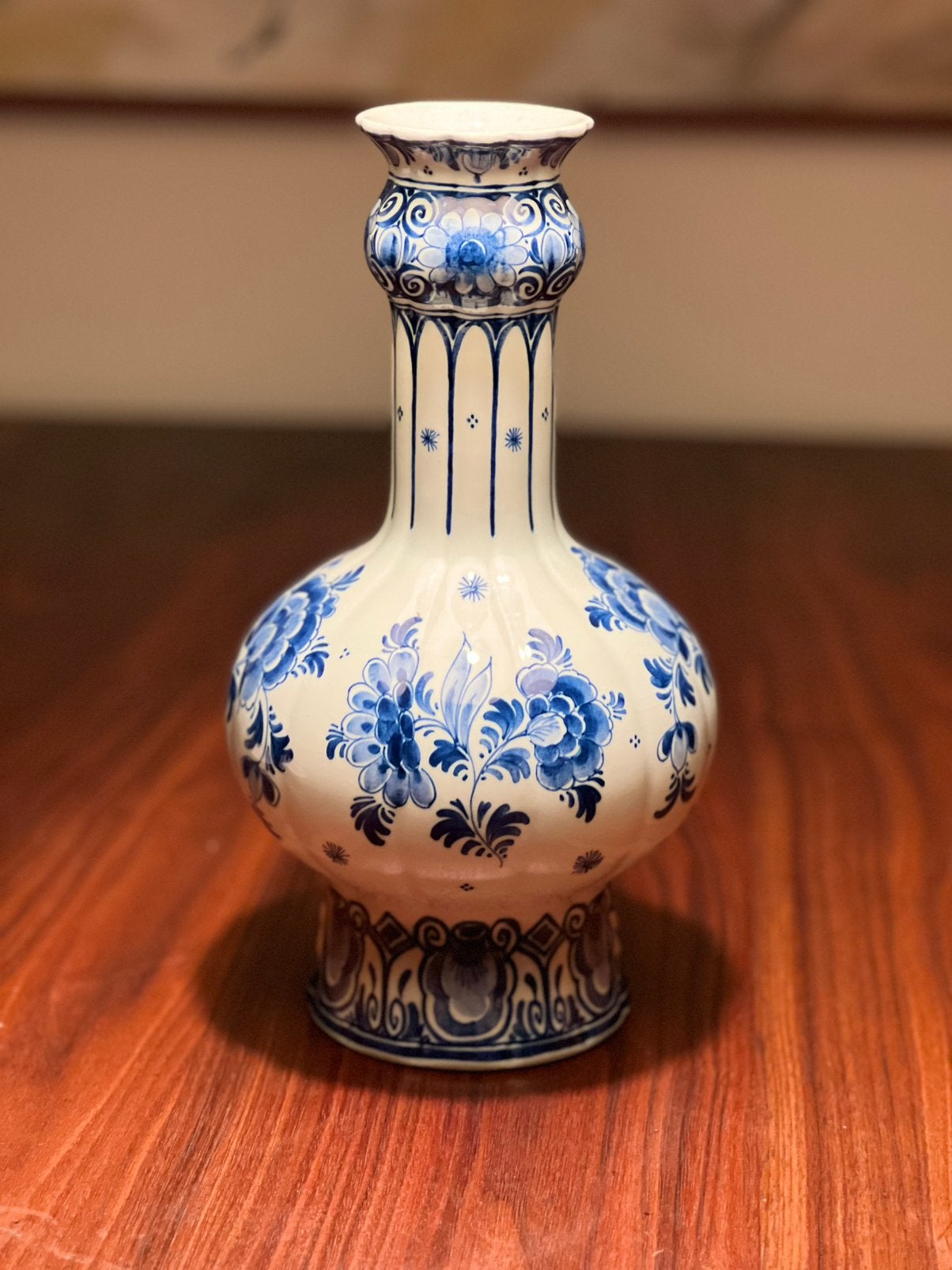 Delfsblauwe vaas vintage mint, Ophalen of Verzenden
