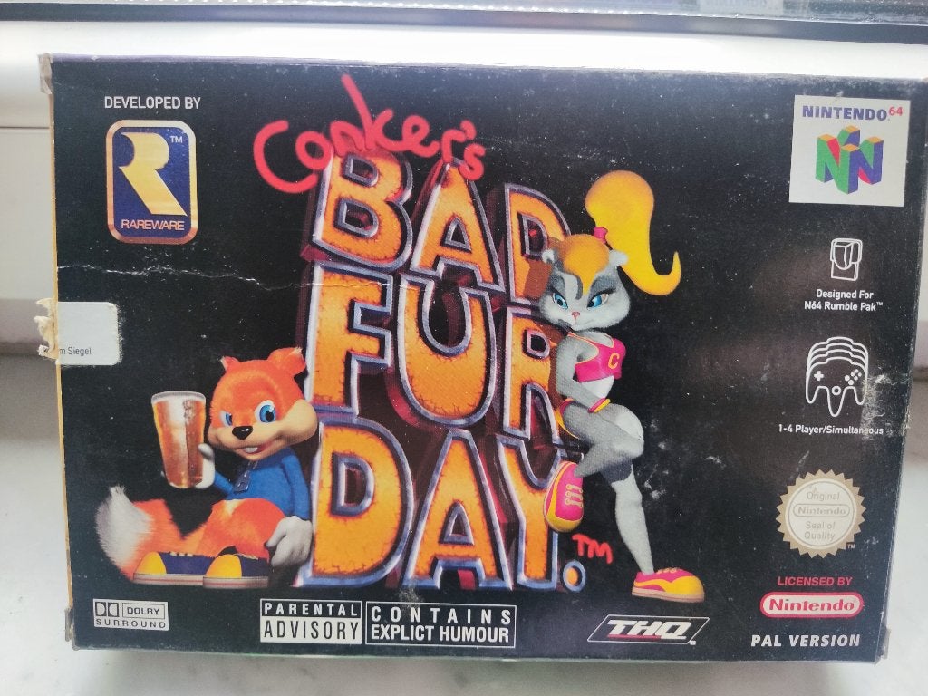 Conker's Bad Fur Day N64 PAL EUR - Compleet - Zeldzaam, Ophalen, Gebruikt, Vanaf 18 jaar, 1 speler