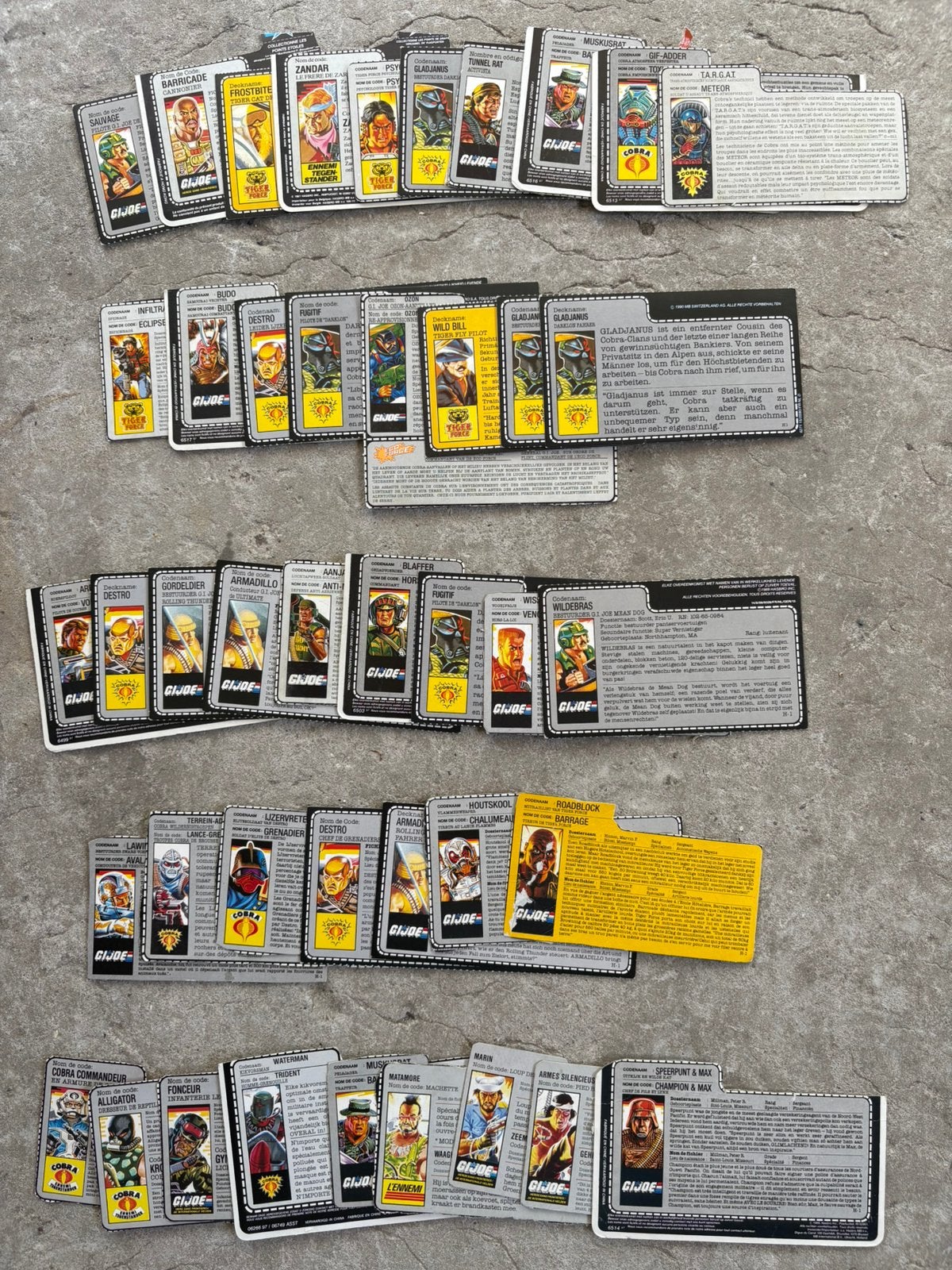 Gijoe vintage filecards cardbacks papierwerk lot, Kinderen en Baby's, Speelgoed | Actiefiguren, Ophalen of Verzenden, Zo goed als nieuw