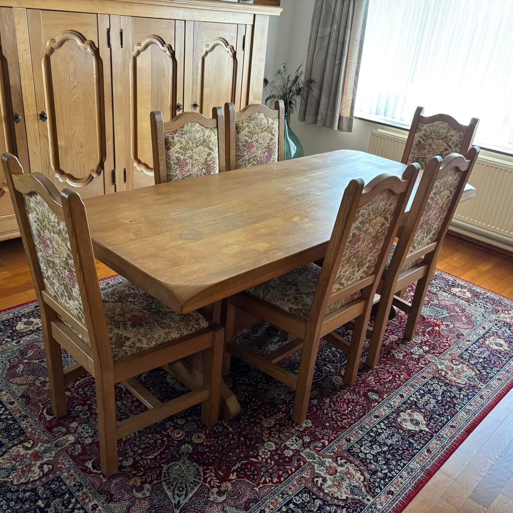 Gratis complete eiken eetkamer, Huis en Inrichting, Ophalen