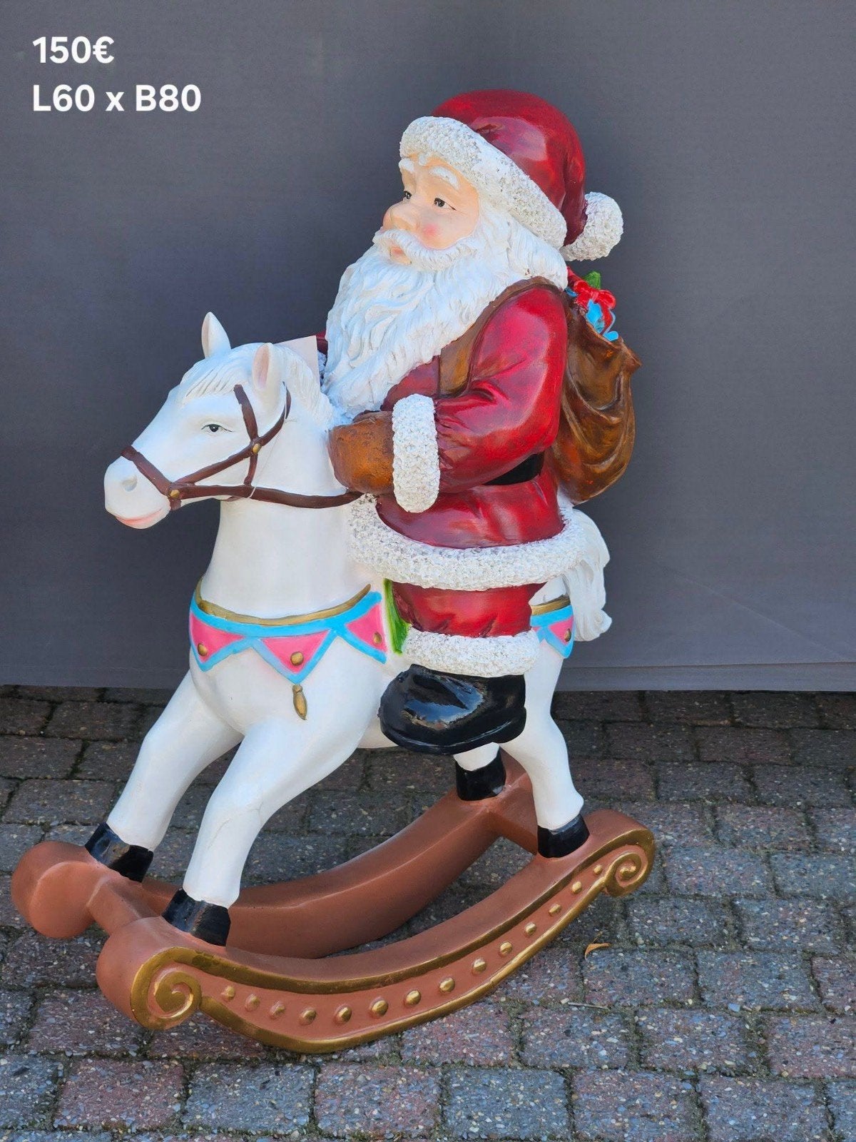kerstman op paard 60x80, Enlèvement