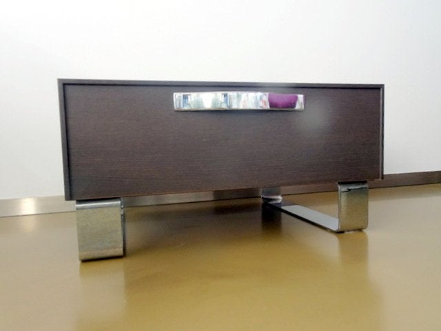 Tables de chevet modernes en bois brun, lot de 2, Enlèvement, Bois