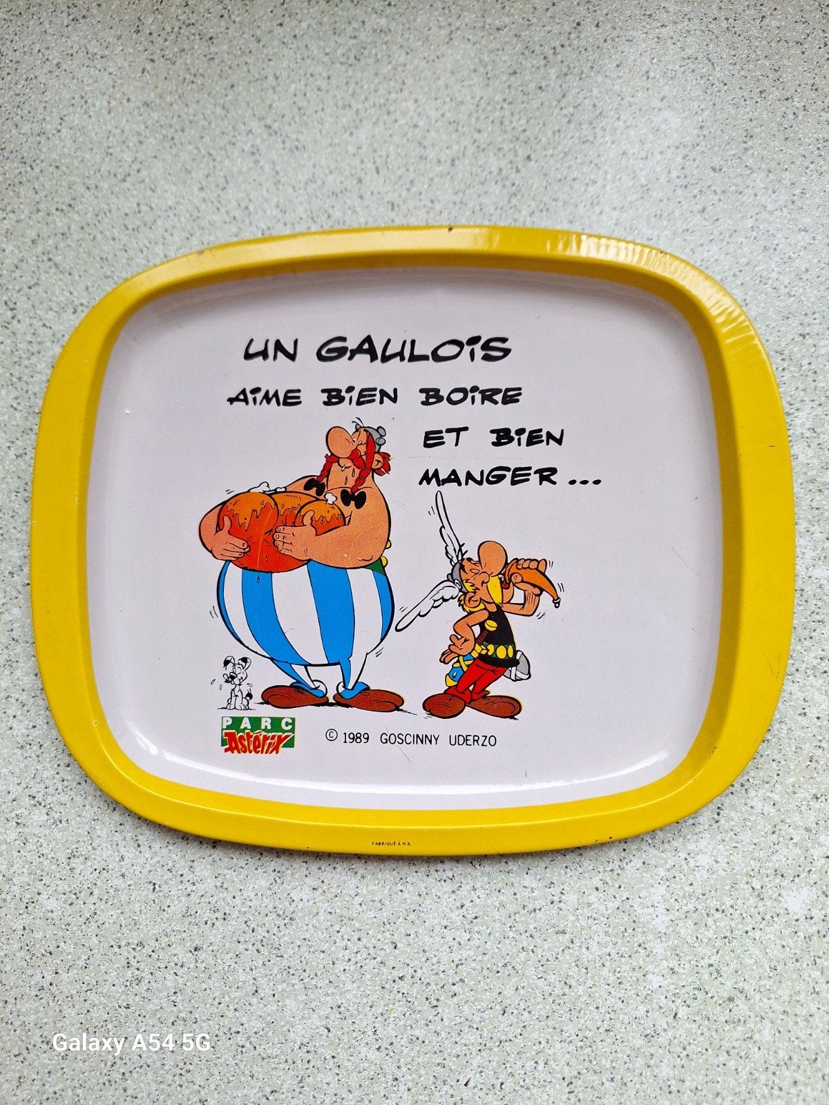 Asterix Obelix plateau Vintage, Parc Asterix 1989!, Ophalen of Verzenden