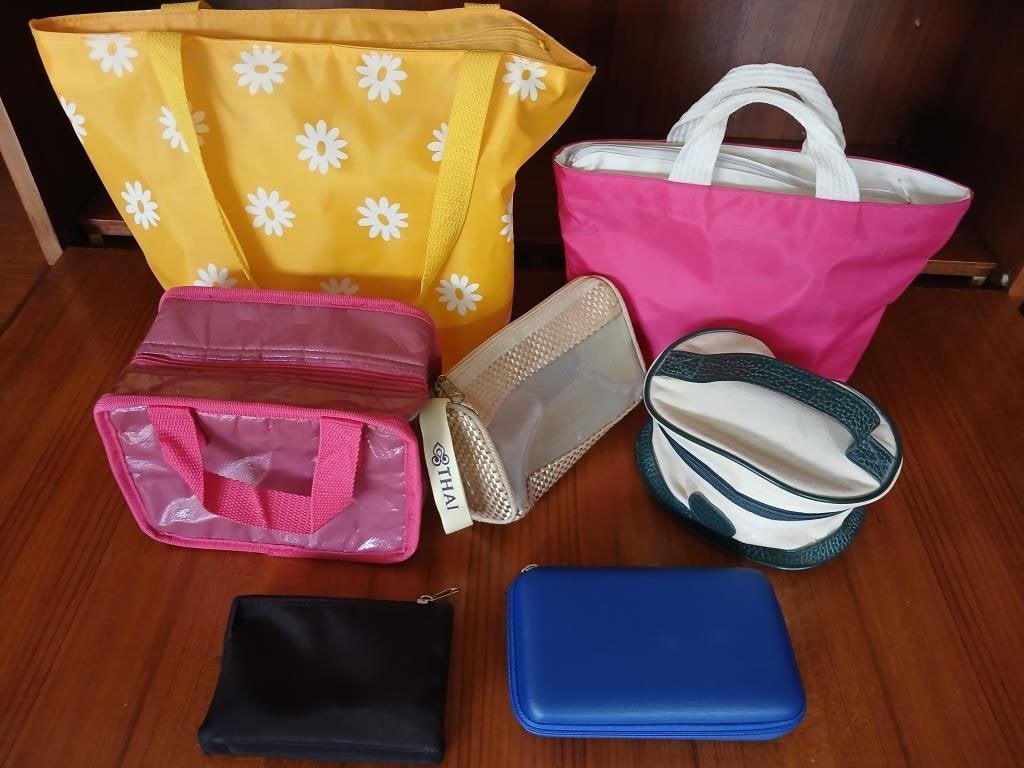 Set van 7 stof/plastic zakjes/zakken in alle maten, Ophalen, Gebruikt, Overige kleuren, Overige typen