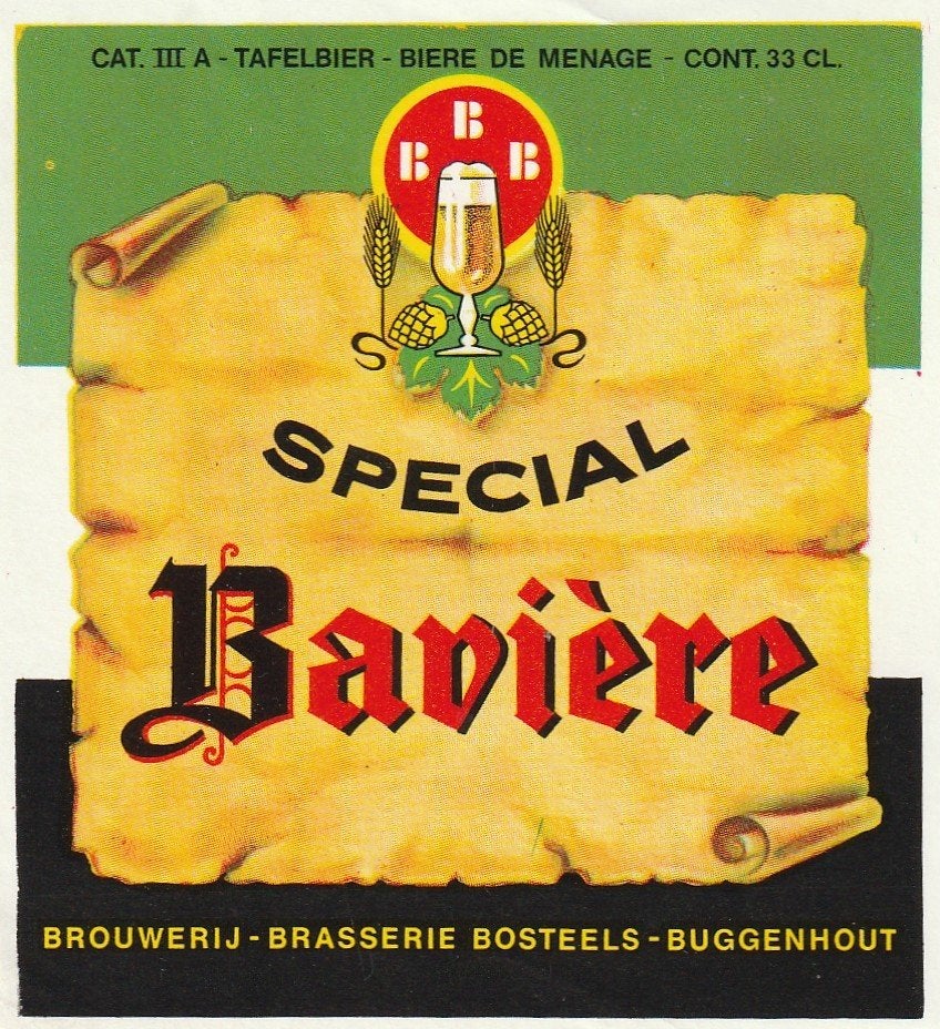 bieretiket Belgie Bosteels Buggenhout: Baviere Special #2, Verzamelen, Verzenden, Zo goed als nieuw, Overige typen, Overige merken
