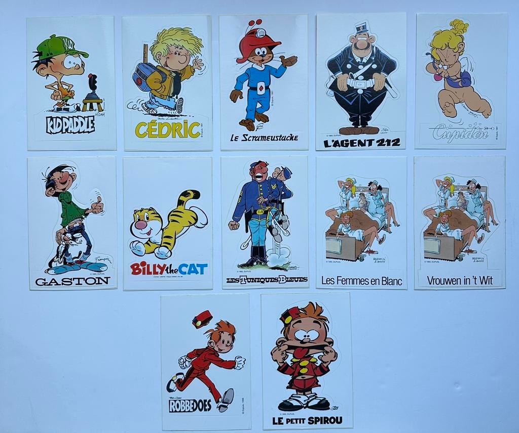 Autocollants héros du journal de Spirou, Envoi, Autres personnages, Neuf, Image, Affiche ou Autocollant