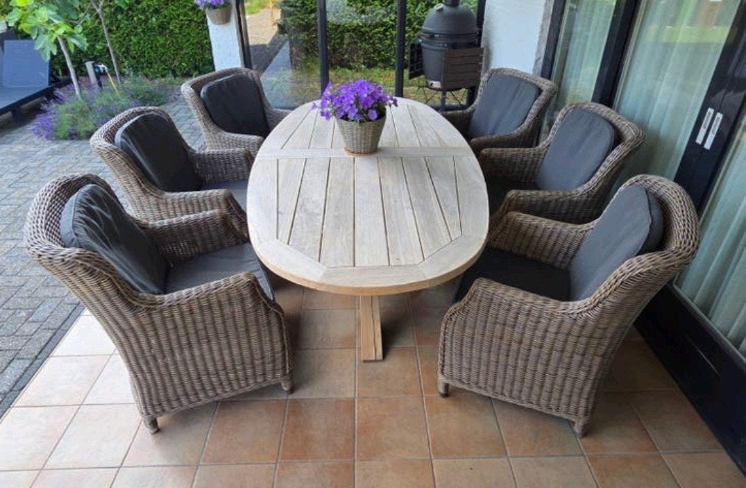 4SO Brighton pure tuinstoelen 6 stuks 4 seasons outdoor
Brig, Tuin en Terras, Ophalen, 6 zitplaatsen, Zo goed als nieuw, Stoel