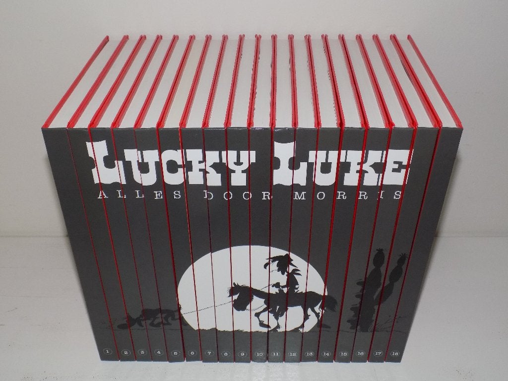 Lucky Luke ~Complete serie HC's 'Alles door Morris' 1 t/m 18, Complete serie of reeks, Verzenden, Zo goed als nieuw, Morris