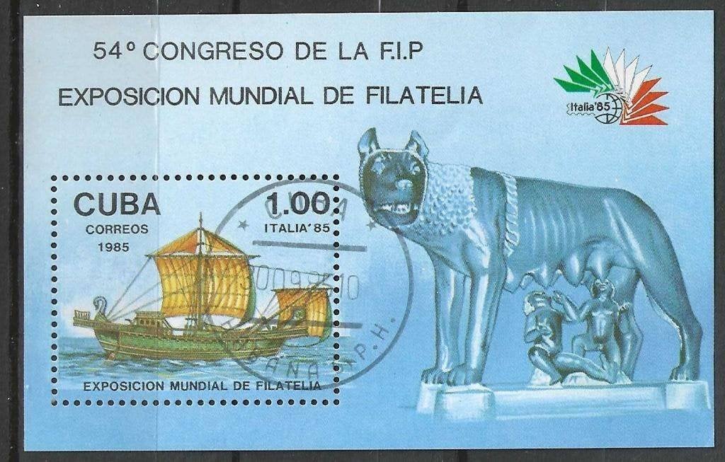 Cuba 1985 - Yvert Blok 90 - Exposition philatélique (ST), Envoi, Affranchi