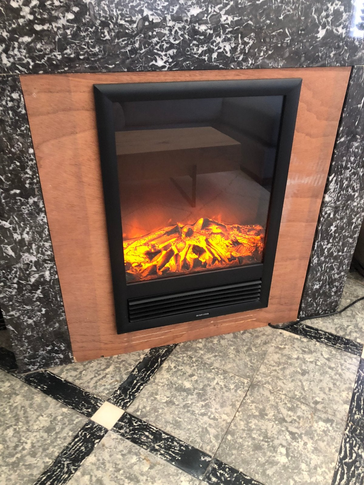 Elektrische inbouwhaard met verwarming, Huis en Inrichting, Haarden, Ophalen, Zo goed als nieuw, Inbouwhaard