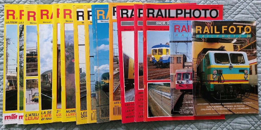 Rail Photo 15 revues SNCB NMBS, Collections, Enlèvement ou Envoi, Utilisé, Train, Livre ou Revue