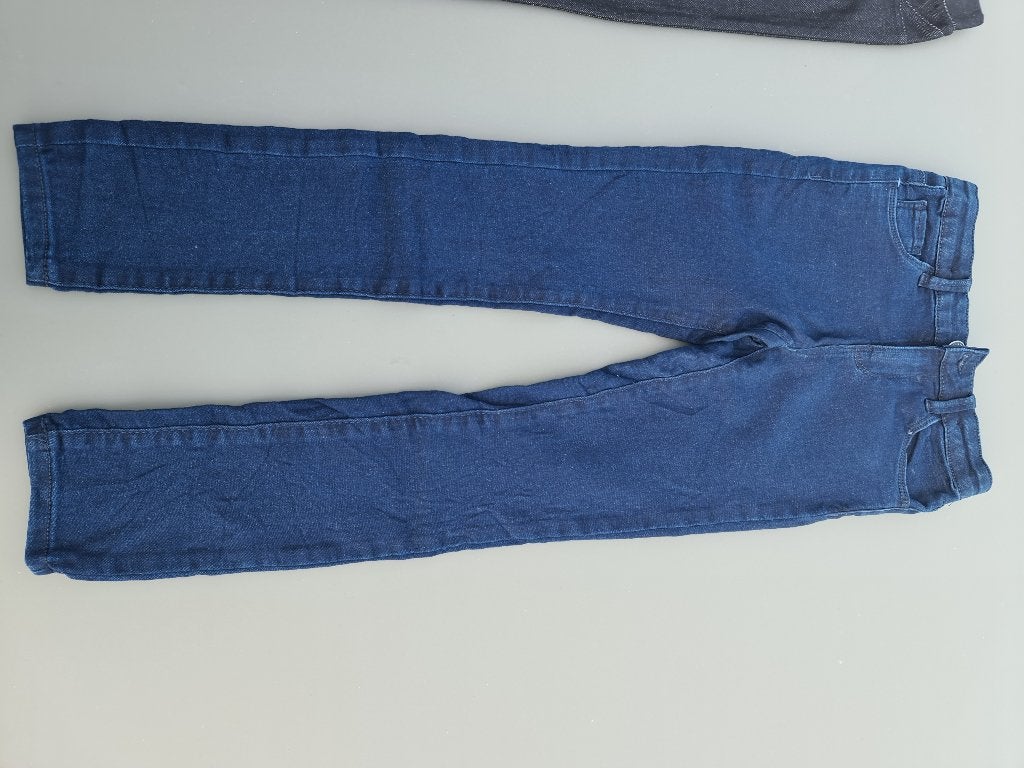 donderblauwe jeans broek, 128, Enfants & Bébés, Vêtements enfant | Taille 128, Enlèvement, Comme neuf, Pantalon