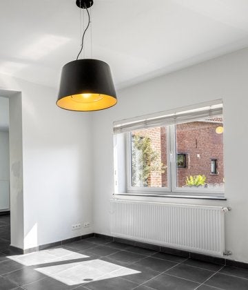 Hanglamp, zwart metaal, Ophalen, Gebruikt, Metaal, E27 (groot)