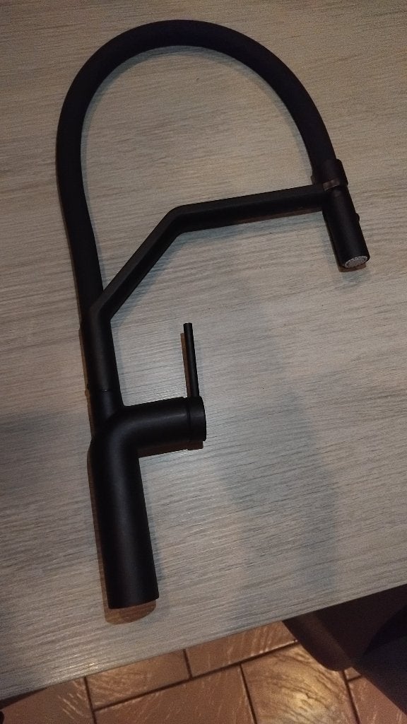 Mitigeur de cuisine semi-professionnel GESSI Stelo Noir Mat, Neuf, Moins de 100 cm, Moins de 50 cm, Noir