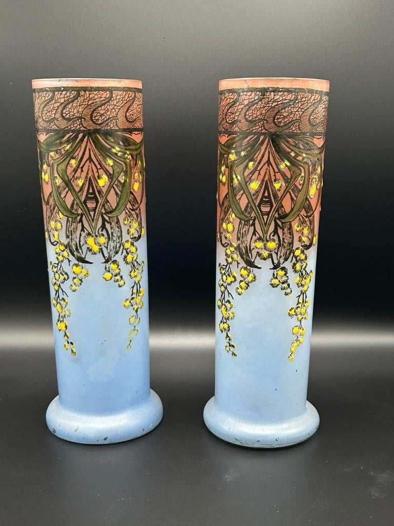 Schitterende originele set oude Legras vazen - Art Nouveau, Antiek en Kunst, Verzenden