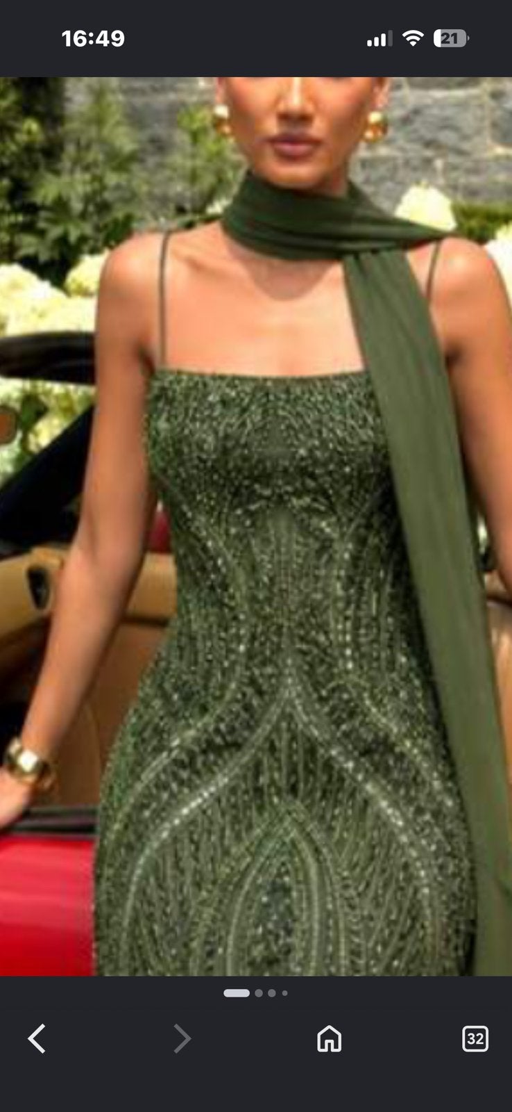 Robe de soire, Robe de gala, Enlèvement ou Envoi, Vert, Taille 42/44 (L)