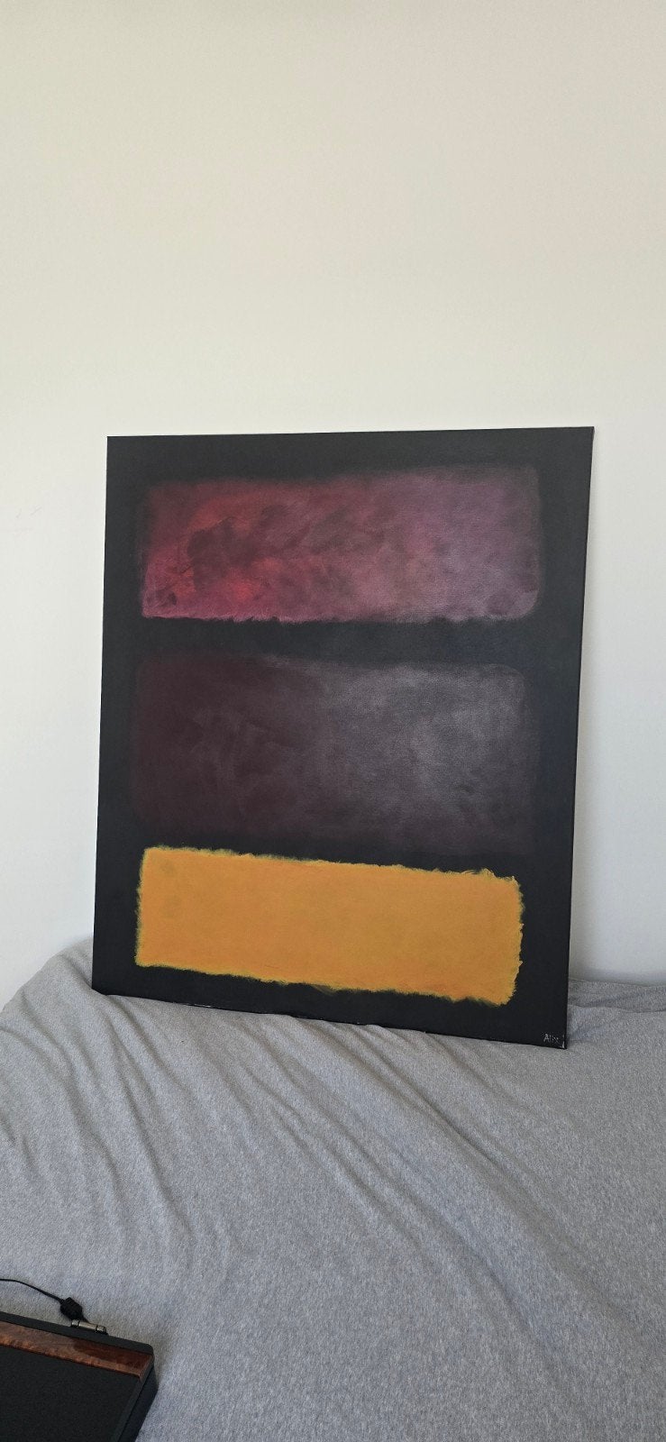 chouette peinture style artiste rothko, Enlèvement