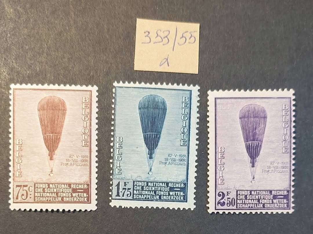 Belgique série 353/55 en charnière cote 40€, Postzegels en Munten, Postzegels | Suriname, Verzenden