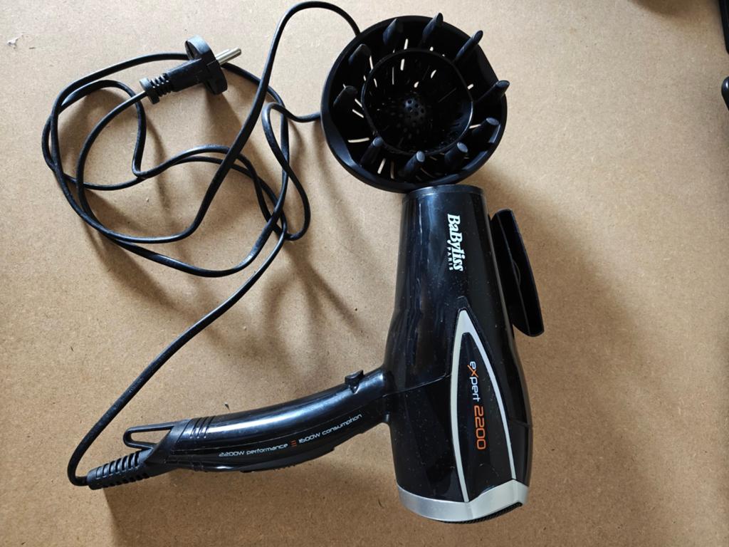 BaByliss 2200 haardroger. Zwart. Nauwelijks gebruikt., Ophalen, Zo goed als nieuw