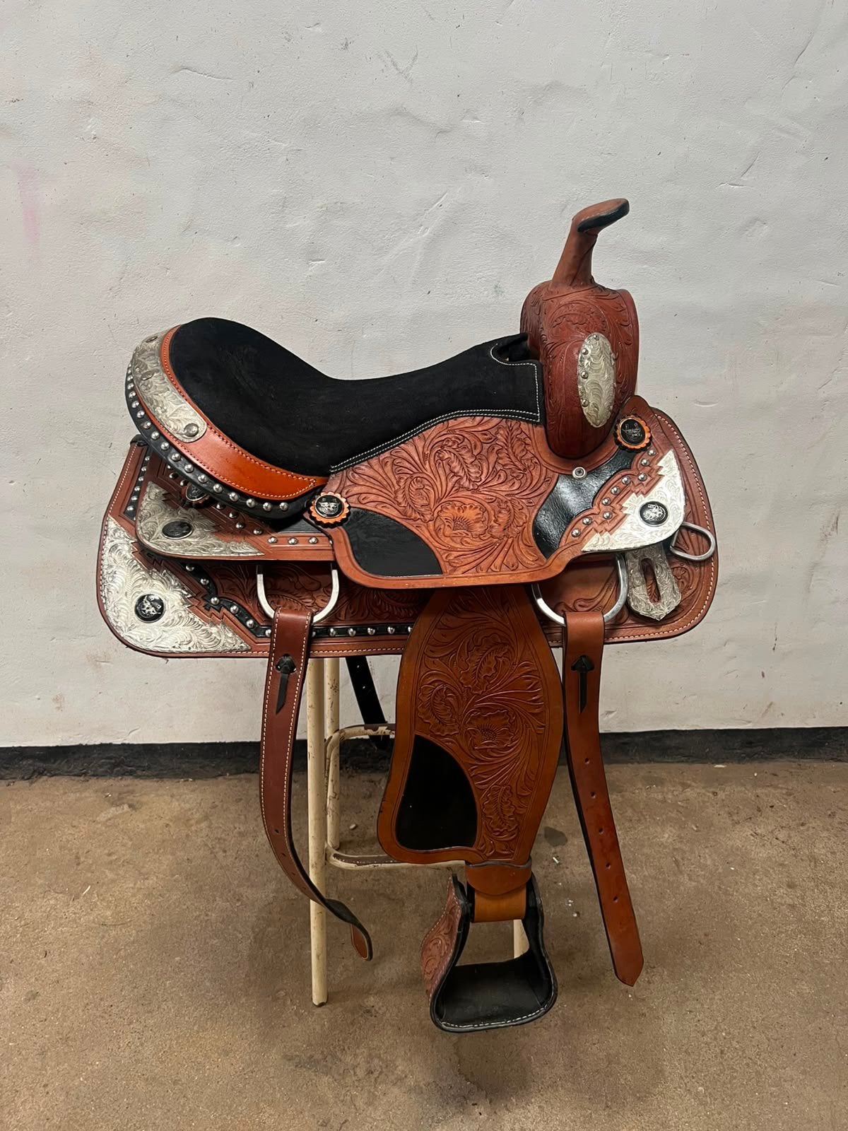 Western Saddle Brown/ Black- Silver | 16 inch, Dieren en Toebehoren, Ophalen, Nieuw, Western