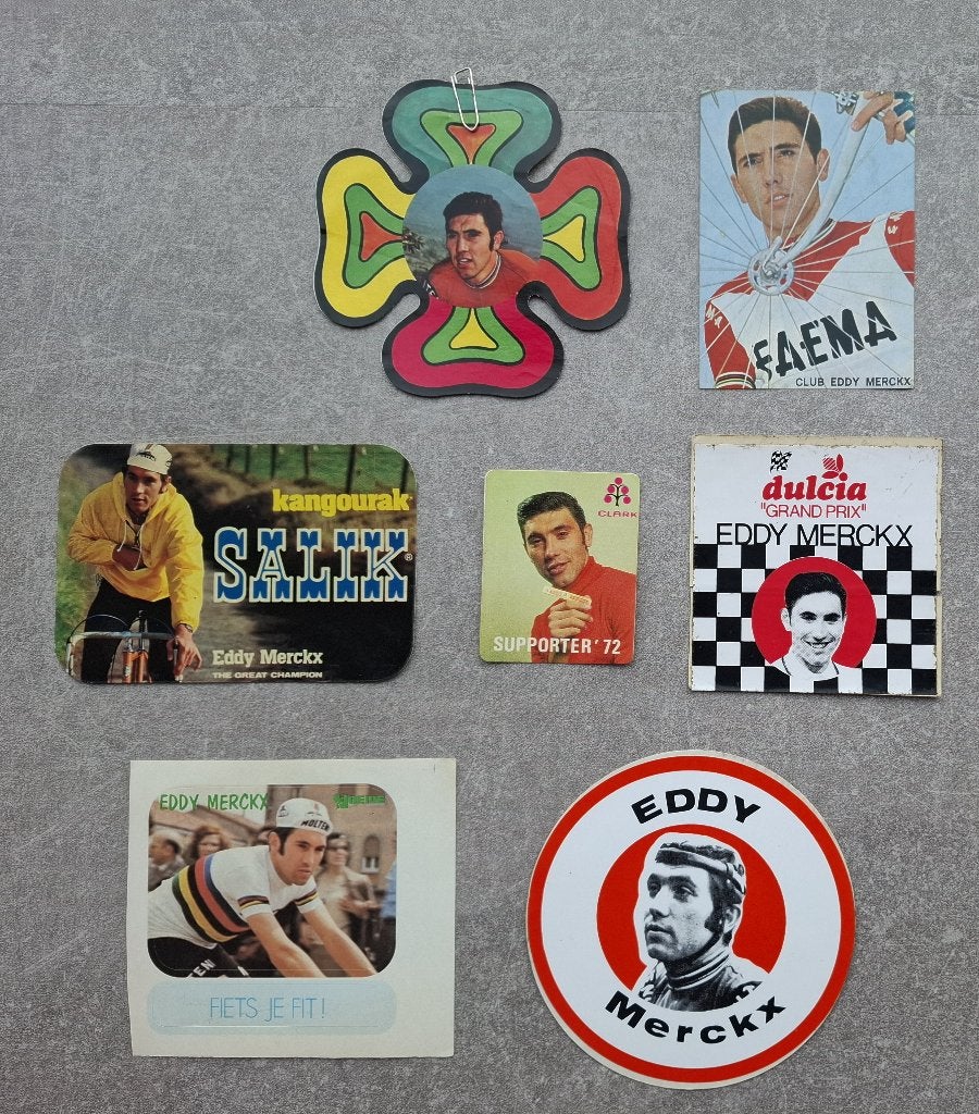 Stickers Eddy Merckx, Ophalen of Verzenden, Zo goed als nieuw, Poster, Plaatje of Sticker