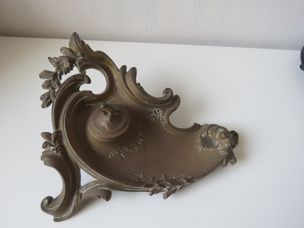Encrier en cuivre Art Nouveau, Antiquités & Art, Enlèvement ou Envoi