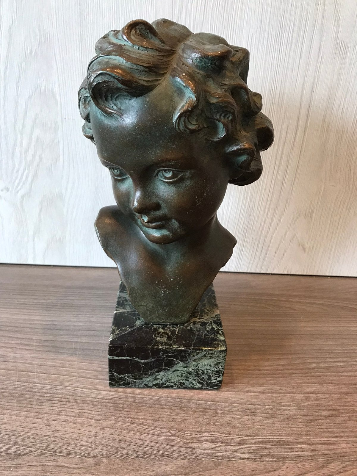 Terracotta buste brons gepatineerd Johannes Domisse, Antiek en Kunst, Ophalen