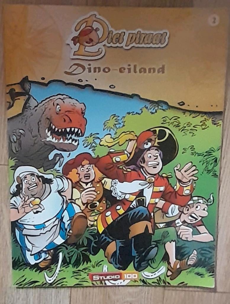 Strip Piet Piraat  Dino eiland, Boeken, Ophalen of Verzenden