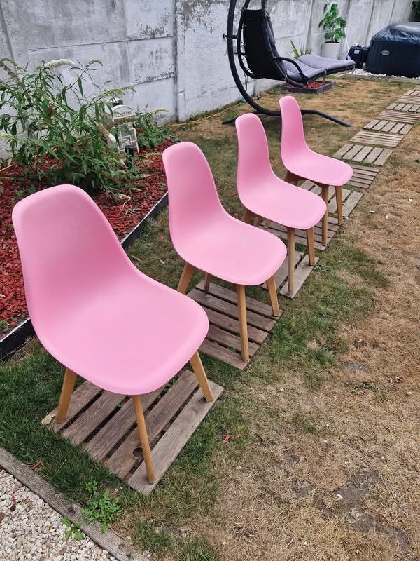 Stoelen roos 4 stuks, Ophalen, Gebruikt, Overige kleuren, Vier