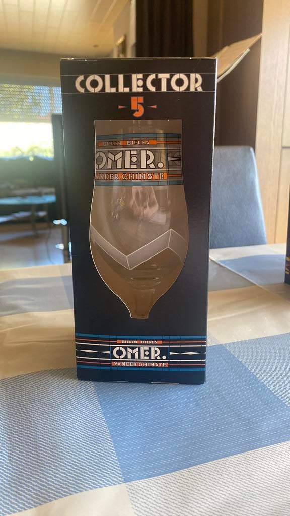 Omer collector glas editie 5 met doos, Verzamelen, Biermerken, Ophalen, Nieuw