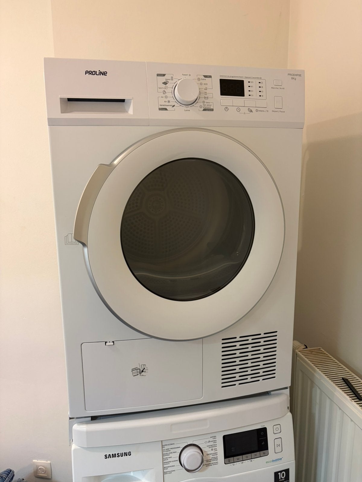 Sèche linge, Electroménager, Enlèvement, Utilisé, À condensation, Phase anti-froissage